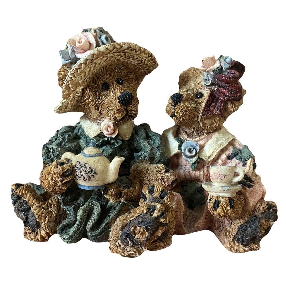 🐻 Boyds Bears & Friends Emma and Bailey Afternoon Tea Figurine #2277 1995